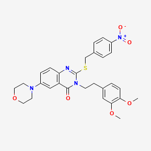 3-(3,4-dimethoxyphenethyl)-6-morpholino-2-((4-nitrobenzyl)thio)quinazolin-4(3H)-one