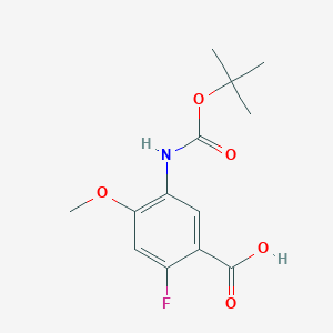 2-Fluoro-4-methoxy-5-[(2-methylpropan-2-yl)oxycarbonylamino]benzoic acid