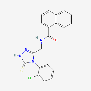 N-[[4-(2-chlorophenyl)-5-sulfanylidene-1H-1,2,4-triazol-3-yl]methyl]naphthalene-1-carboxamide