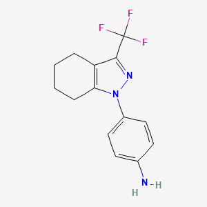 4-(3-(Trifluoromethyl)-4,5,6,7-tetrahydro-1H-indazol-1-yl)aniline
