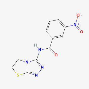 molecular formula C11H9N5O3S B2514086 N-(5,6-dihydrothiazolo[2,3-c][1,2,4]triazol-3-yl)-3-nitrobenzamide CAS No. 920489-30-1