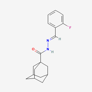 molecular formula C18H21FN2O B2514109 N'-[(E)-(2-FLUOROPHENYL)METHYLIDENE]ADAMANTANE-1-CARBOHYDRAZIDE CAS No. 363604-80-2