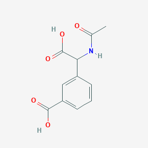 molecular formula C11H11NO5 B2514110 3-[Carboxy(acetamido)methyl]benzoic acid CAS No. 103646-39-5