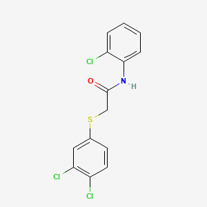 molecular formula C14H10Cl3NOS B2514135 N-(2-chlorophenyl)-2-[(3,4-dichlorophenyl)sulfanyl]acetamide CAS No. 339097-95-9