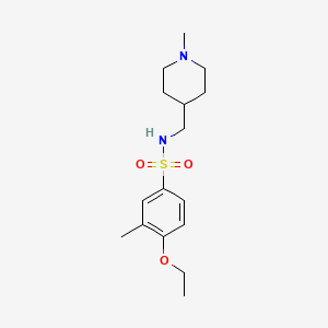molecular formula C16H26N2O3S B2514165 4-ethoxy-3-methyl-N-((1-methylpiperidin-4-yl)methyl)benzenesulfonamide CAS No. 952982-43-3
