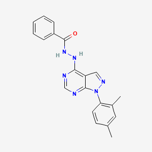 molecular formula C20H18N6O B2514175 N'-[1-(2,4-dimethylphenyl)-1H-pyrazolo[3,4-d]pyrimidin-4-yl]benzohydrazide CAS No. 881073-14-9