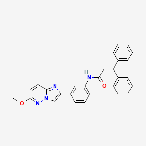 molecular formula C28H24N4O2 B2514211 N-(3-(6-methoxyimidazo[1,2-b]pyridazin-2-yl)phenyl)-3,3-diphenylpropanamide CAS No. 953214-59-0