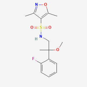 molecular formula C15H19FN2O4S B2514228 N-[2-(2-FLUOROPHENYL)-2-METHOXYPROPYL]-3,5-DIMETHYL-1,2-OXAZOLE-4-SULFONAMIDE CAS No. 1797025-25-2