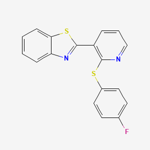 2-{2-[(4-Fluorophenyl)sulfanyl]-3-pyridinyl}-1,3-benzothiazole