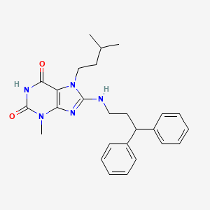 8-(3,3-Diphenylpropylamino)-3-methyl-7-(3-methylbutyl)purine-2,6-dione