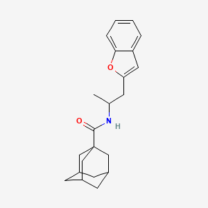 molecular formula C22H27NO2 B2514253 N-[1-(1-benzofuran-2-yl)propan-2-yl]adamantane-1-carboxamide CAS No. 2034304-83-9