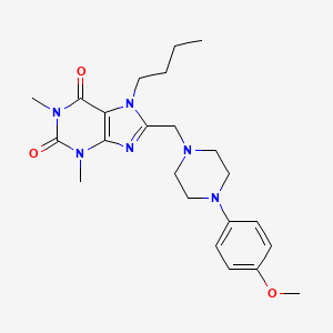 7-butyl-8-{[4-(4-methoxyphenyl)piperazin-1-yl]methyl}-1,3-dimethyl-3,7-dihydro-1H-purine-2,6-dione