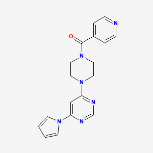 (4-(6-(1H-pyrrol-1-yl)pyrimidin-4-yl)piperazin-1-yl)(pyridin-4-yl)methanone
