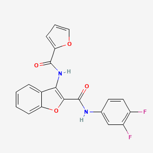N-(3,4-difluorophenyl)-3-(furan-2-carboxamido)benzofuran-2-carboxamide