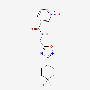 3-(((3-(4,4-Difluorocyclohexyl)-1,2,4-oxadiazol-5-yl)methyl)carbamoyl)pyridine 1-oxide