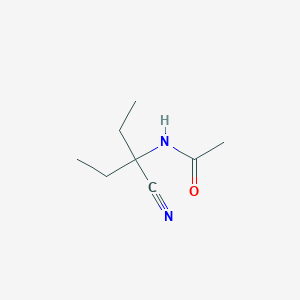 molecular formula C8H14N2O B2514269 N-(1-cyano-1-ethylpropyl)acetamide CAS No. 100911-83-9