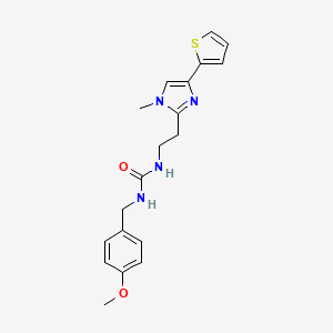 1-(4-methoxybenzyl)-3-(2-(1-methyl-4-(thiophen-2-yl)-1H-imidazol-2-yl)ethyl)urea