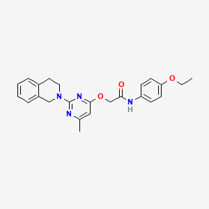 2-{[2-(3,4-dihydroisoquinolin-2(1H)-yl)-6-methylpyrimidin-4-yl]oxy}-N-(4-ethoxyphenyl)acetamide