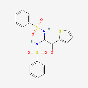 N-[1-(benzenesulfonamido)-2-oxo-2-thiophen-2-ylethyl]benzenesulfonamide