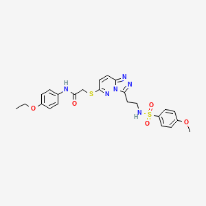 N-(4-Ethoxyphenyl)-2-({3-[2-(4-methoxybenzenesulfonamido)ethyl]-[1,2,4]triazolo[4,3-B]pyridazin-6-YL}sulfanyl)acetamide