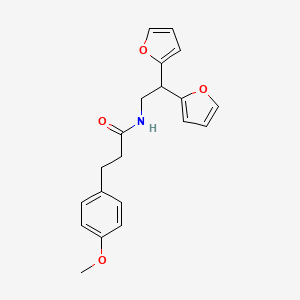 molecular formula C20H21NO4 B2514278 N-[2,2-bis(furan-2-yl)ethyl]-3-(4-methoxyphenyl)propanamide CAS No. 2309802-67-1