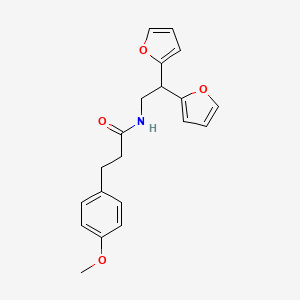 N-(2,2-di(furan-2-yl)ethyl)-3-(4-methoxyphenyl)propanamide