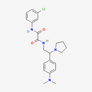 molecular formula C22H27ClN4O2 B2514279 N'-(3-chlorophenyl)-N-{2-[4-(dimethylamino)phenyl]-2-(pyrrolidin-1-yl)ethyl}ethanediamide CAS No. 899729-17-0