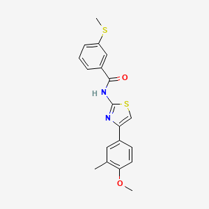 molecular formula C19H18N2O2S2 B2514280 N-(4-(4-methoxy-3-methylphenyl)thiazol-2-yl)-3-(methylthio)benzamide CAS No. 896356-80-2