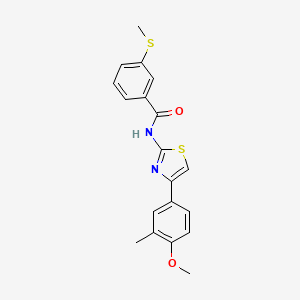 N-(4-(4-methoxy-3-methylphenyl)thiazol-2-yl)-3-(methylthio)benzamide