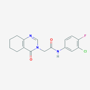 N-(3-chloro-4-fluorophenyl)-2-(4-oxo-5,6,7,8-tetrahydroquinazolin-3(4H)-yl)acetamide