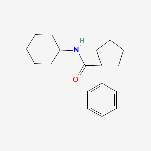 molecular formula C18H25NO B2514292 N-cyclohexyl-1-phenylcyclopentane-1-carboxamide CAS No. 430456-91-0