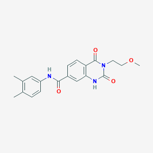 molecular formula C20H21N3O4 B2514296 N-(3,4-dimethylphenyl)-3-(2-methoxyethyl)-2,4-dioxo-1,2,3,4-tetrahydroquinazoline-7-carboxamide CAS No. 958584-78-6