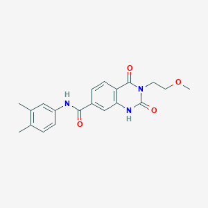 B2514296 N-(3,4-dimethylphenyl)-3-(2-methoxyethyl)-2,4-dioxo-1,2,3,4-tetrahydroquinazoline-7-carboxamide CAS No. 958584-78-6