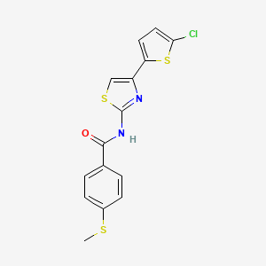 N-(4-(5-chlorothiophen-2-yl)thiazol-2-yl)-4-(methylthio)benzamide