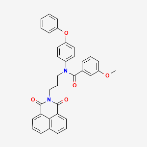 N-(3-(1,3-dioxo-1H-benzo[de]isoquinolin-2(3H)-yl)propyl)-3-methoxy-N-(4-phenoxyphenyl)benzamide