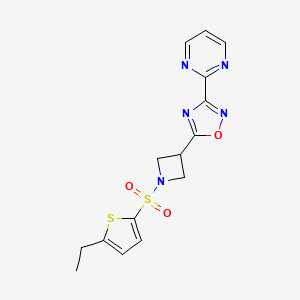 5-(1-((5-Ethylthiophen-2-yl)sulfonyl)azetidin-3-yl)-3-(pyrimidin-2-yl)-1,2,4-oxadiazole