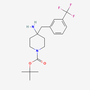 tert-Butyl 4-amino-4-(3-(trifluoromethyl)benzyl)piperidine-1-carboxylate