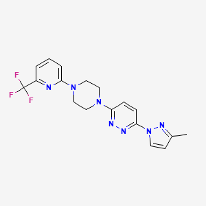 3-(3-Methylpyrazol-1-yl)-6-[4-[6-(trifluoromethyl)pyridin-2-yl]piperazin-1-yl]pyridazine