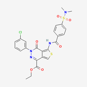 ethyl 3-(3-chlorophenyl)-5-(4-(N,N-dimethylsulfamoyl)benzamido)-4-oxo-3,4-dihydrothieno[3,4-d]pyridazine-1-carboxylate