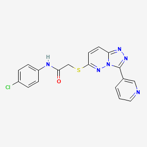 N-(4-chlorophenyl)-2-[(3-pyridin-3-yl-[1,2,4]triazolo[4,3-b]pyridazin-6-yl)sulfanyl]acetamide