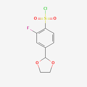 4-(1,3-Dioxolan-2-yl)-2-fluorobenzenesulfonyl chloride