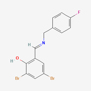 2,4-Dibromo-6-{[(4-fluorobenzyl)imino]methyl}benzenol