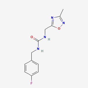 molecular formula C12H13FN4O2 B2514336 1-(4-氟苄基)-3-((3-甲基-1,2,4-恶二唑-5-基)甲基)脲 CAS No. 1235083-51-8