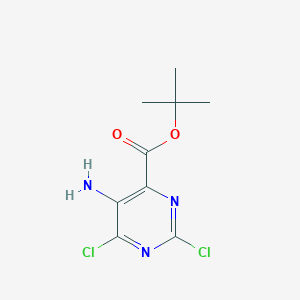 molecular formula C9H11Cl2N3O2 B2514337 Tert-butyl 5-amino-2,6-dichloropyrimidine-4-carboxylate CAS No. 2248362-85-6