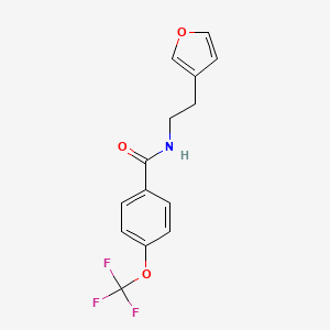 molecular formula C14H12F3NO3 B2514338 N-[2-(Furan-3-YL)ethyl]-4-(trifluoromethoxy)benzamide CAS No. 1428379-92-3