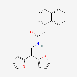 molecular formula C22H19NO3 B2514345 N-(2,2-di(furan-2-yl)ethyl)-2-(naphthalen-1-yl)acetamide CAS No. 2320960-30-1