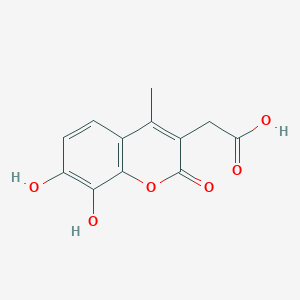 molecular formula C12H10O6 B2514348 2-(7,8-Dihydroxy-4-methyl-2-oxo-2H-chromen-3-yl)acetic acid CAS No. 773866-17-4; 939017-18-2
