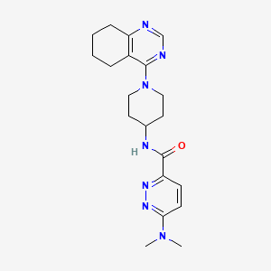 molecular formula C20H27N7O B2514350 6-(二甲氨基)-N-[1-(5,6,7,8-四氢喹唑啉-4-基)哌啶-4-基]哒嗪-3-甲酰胺 CAS No. 2034521-74-7