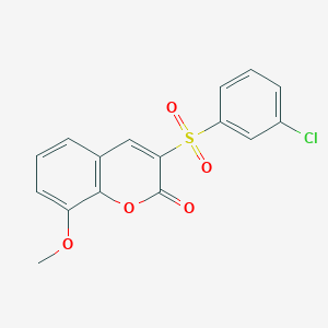 molecular formula C16H11ClO5S B2514354 3-(3-chlorobenzenesulfonyl)-8-methoxy-2H-chromen-2-one CAS No. 902623-32-9