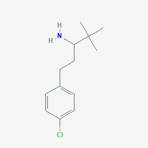 molecular formula C13H20ClN B2514366 1-(4-Chlorophenyl)-4,4-dimethylpentan-3-amine CAS No. 129222-90-8